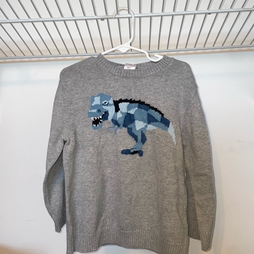 Gymboree Gray and Blue Crewneck Sweater with Whale Design